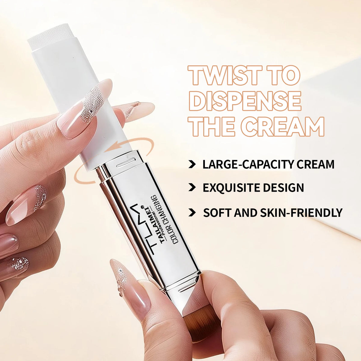 TLM Color Changing Foundation Stick SPF 15 – Natural Finish Foundation Stick Qst