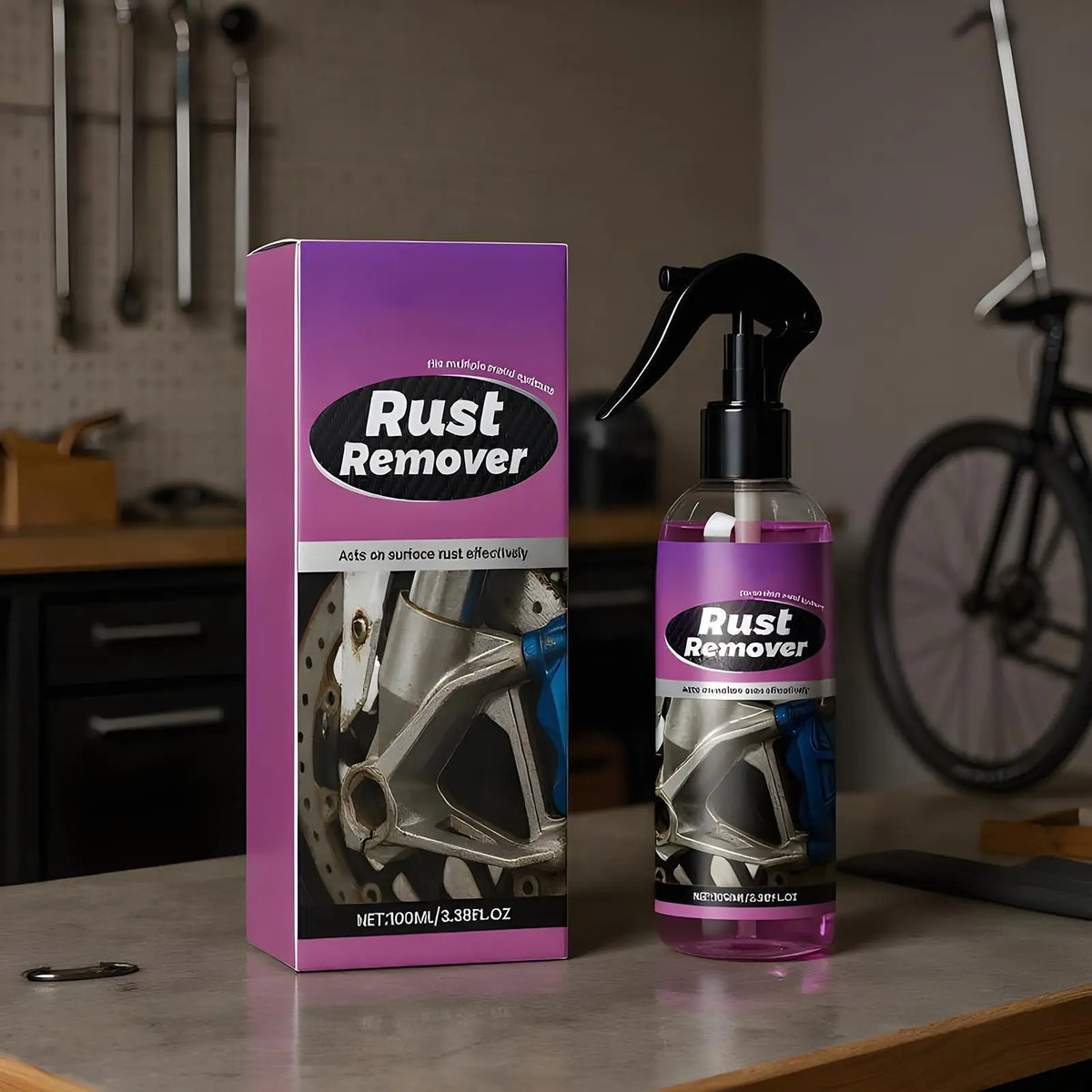 Metal Rust Remover Spray – Iron & Brake Dust Converter 100ml Rust Converter Spray Qme