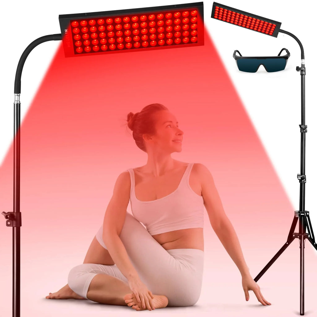 Red Light Therapy Lamp 660nm 850nm Near Infrared | Adj. Stand Red Light Therapy Lamp Qst