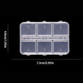 6-Grid Transparent Plastic Organizer Box | Craft & Jewelry Storage Plastic Storage Box Qme Transparent