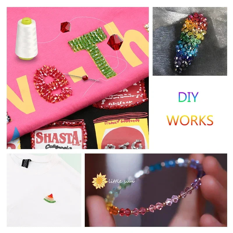 600pcs 4mm Bicone Crystal Spacer Beads – Jewelry Making DIY Bicone Spacer Beads Qme