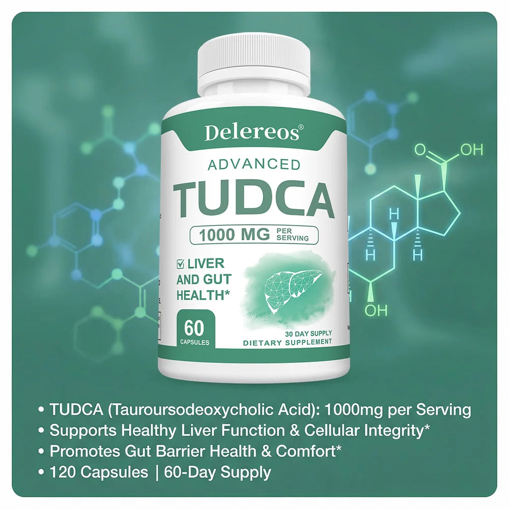 TUDCA Liver Capsules 1000mg – Detox, Cleanse & Gallbladder Support Liver Support Supplement Qst
