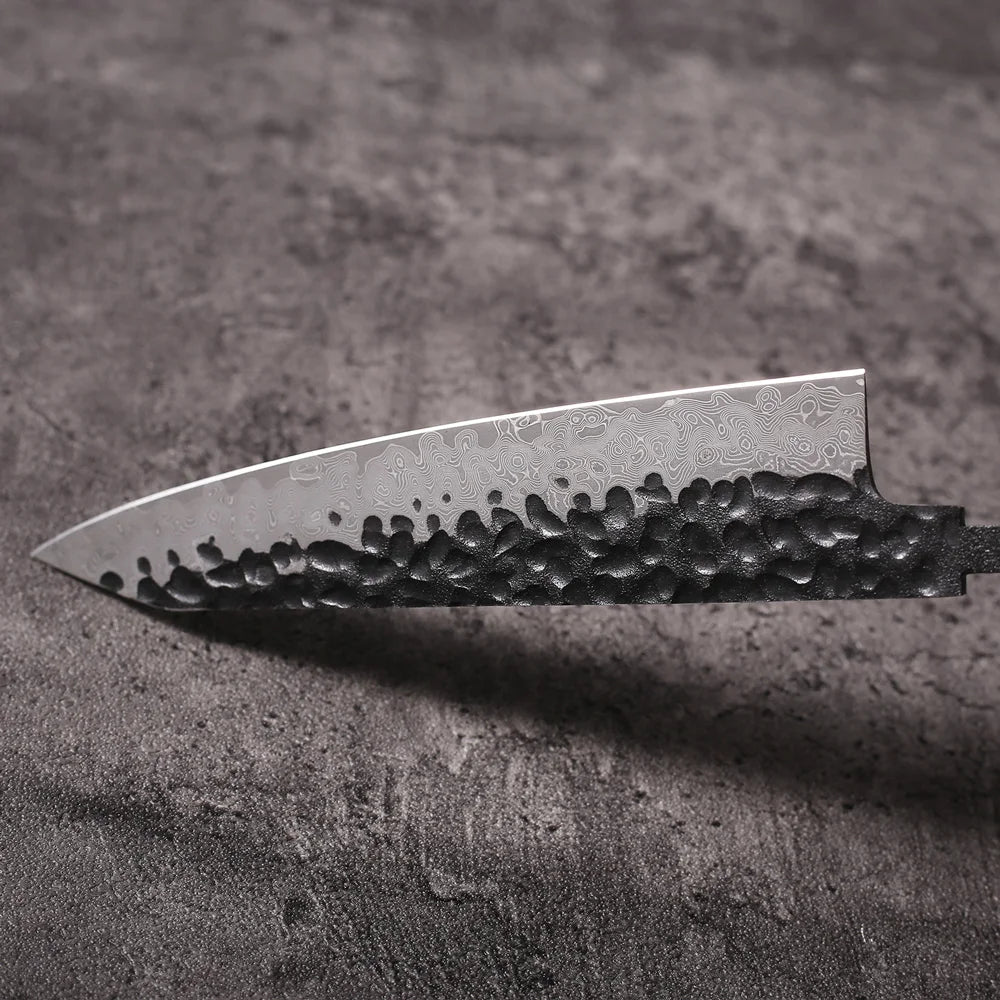 DASHWAY 5" Damascus Steel Knife Blank Blade – DIY Full Tang Knife Blank Blade Qst