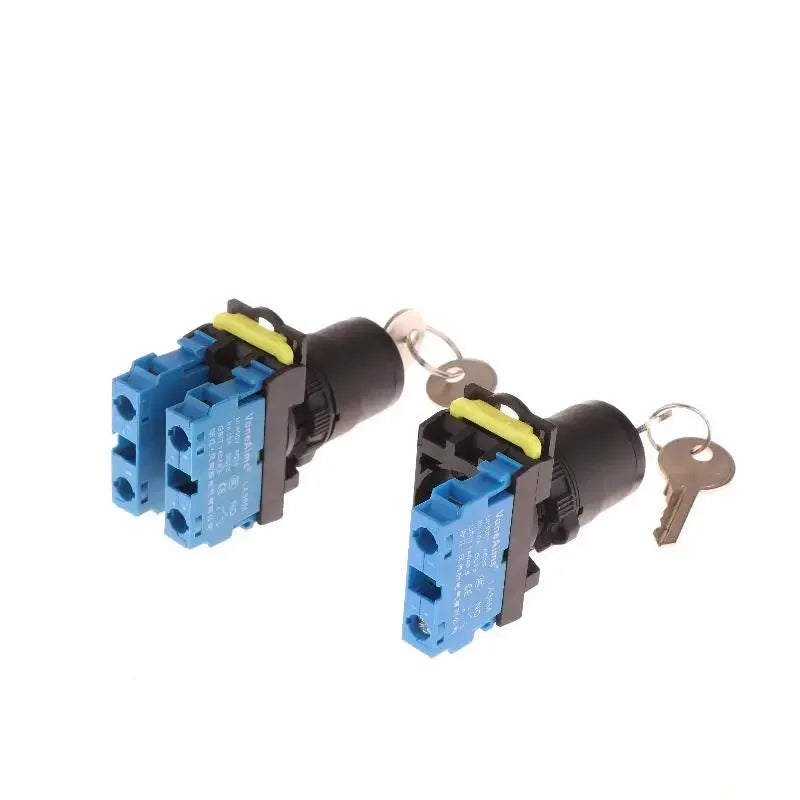 10A Rotary Key Switch 2/3 Position NO NC Knob Selector 22mm Rotary Key Switch Qme