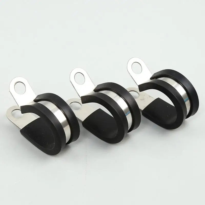 Brake & Gas Line Pipe R Clips – Stainless Steel 12-Pack Pipe Fixing Clamps Qme