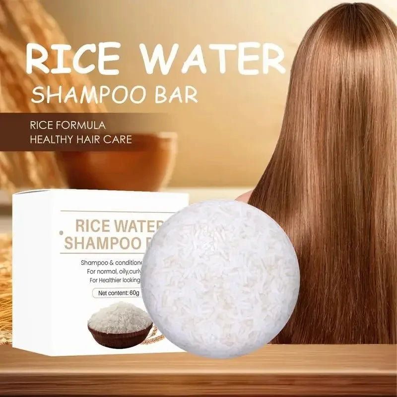 REAROYA Organic Rice Water Shampoo Bar – Oil-Free Hair Care Shampoo Bar Qst