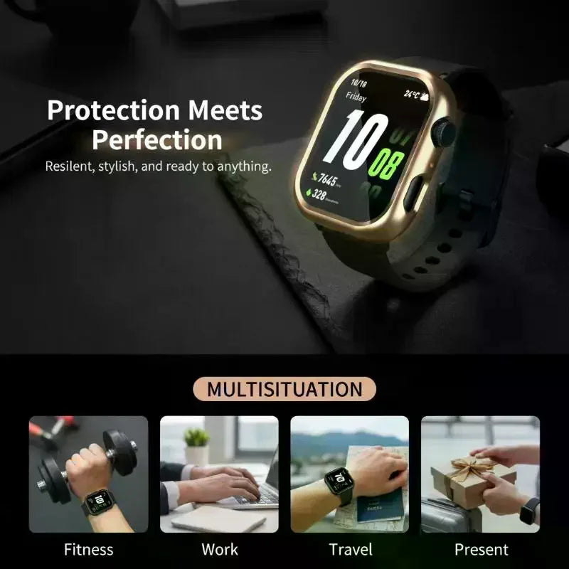 TPU Watch Case for Rossini 2i – Full Coverage Plated Finish Smartwatch Case Qme