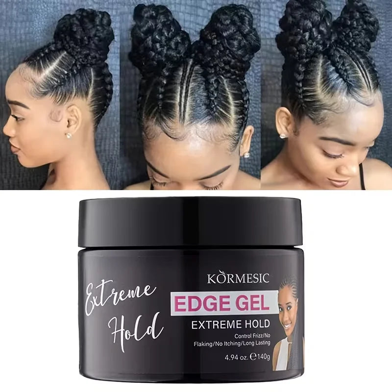 Extreme Hold Edge Gel – Anti-Frizz, No Flake, Long Lasting Hair Edge Gel Qme