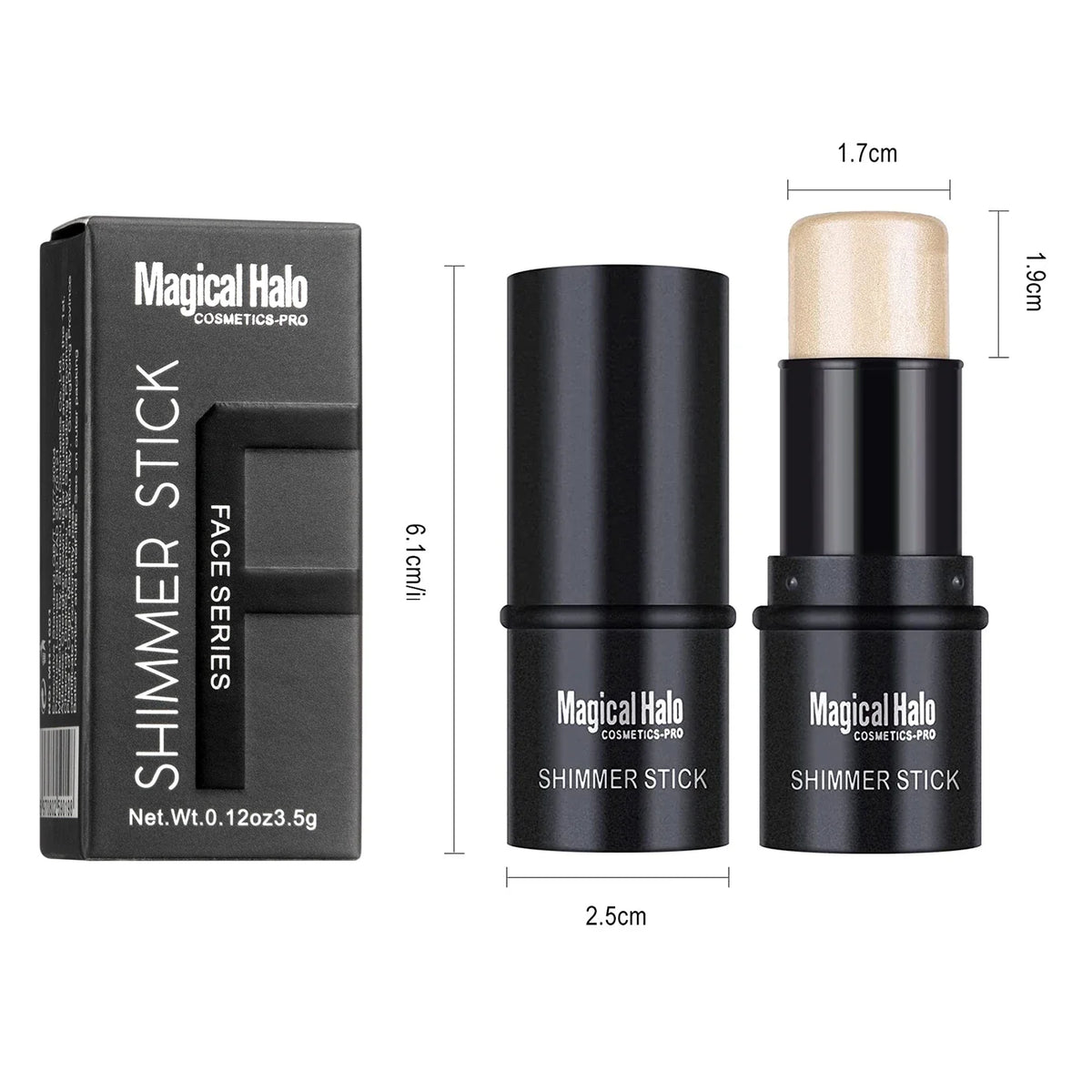Dual-Shade Highlighter & Contour Stick | Qme Shimmer Makeup Highlighter Contour Stick Qme