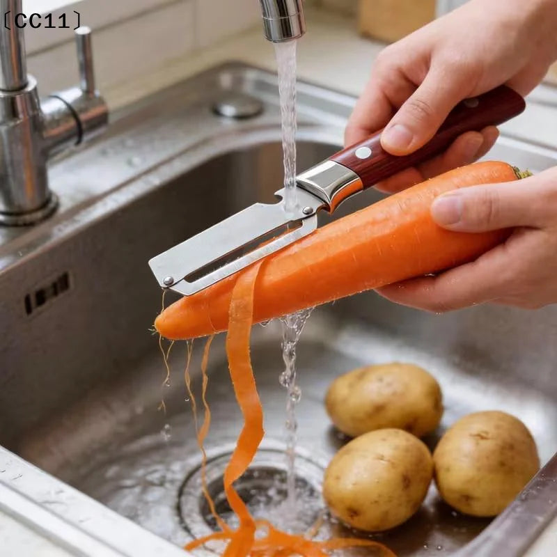 Stainless Steel Peeler Plastic Handle – Fruit & Veg Peeler Vegetable Peeler Qme