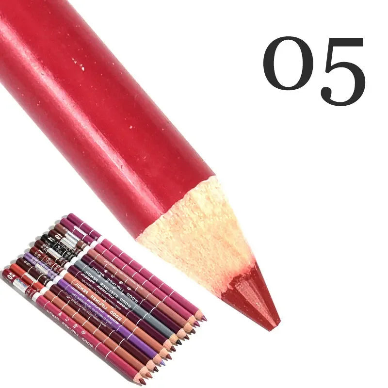 28-Color Waterproof Matte Lip Liner – Long-Lasting Pencil
