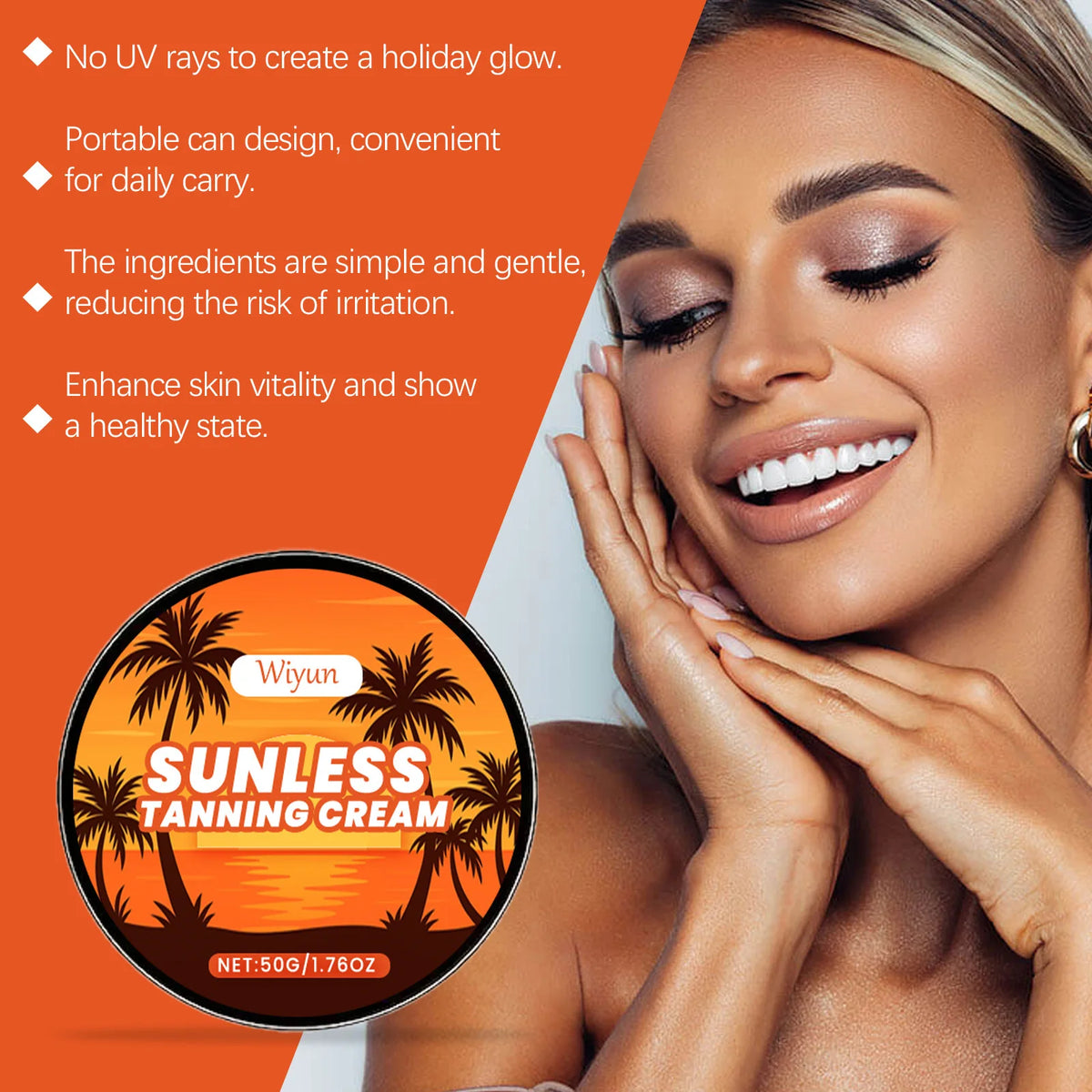 WIYUN Sunless Self Tanner Bronzing Body Lotion 50g Self Tanner Lotion Qst