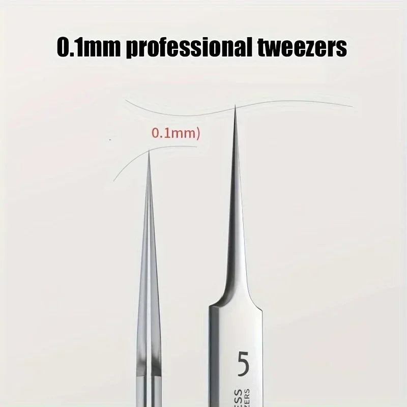 Extra Fine Blackhead Tweezers – Stainless Steel Facial Tool | Qme Facial Tweezers Qme
