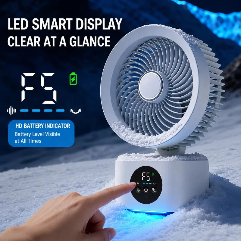 Portable Air Circulation Fan USB Rechargeable Voice Remote Control Air Circulation Fan Qst