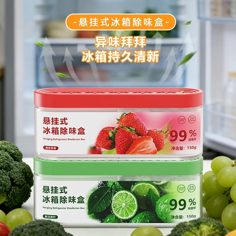 Refrigerator Deodorizing Box – Antibacterial Fridge Odor Absorber Fridge Deodorizer Qme