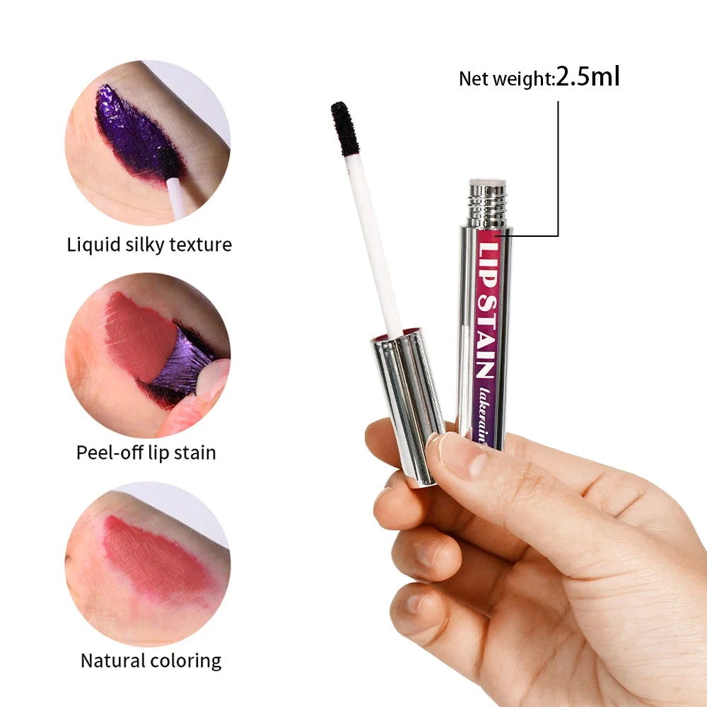 Qme Peel-Off Lip Stain Gloss | Velvet Matte Quick-Drying Peel-Off Lip Stain Qme
