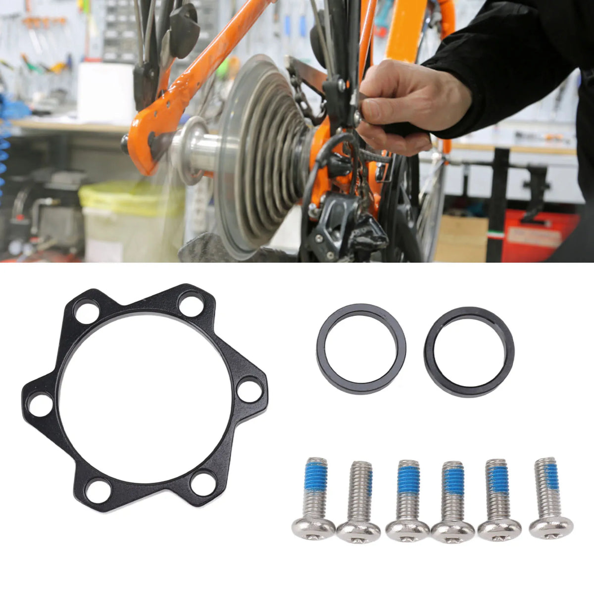 Aluminum Alloy Bike Front Hub Boost Conversion Adapter DIY Bike Hub Adapter Qme