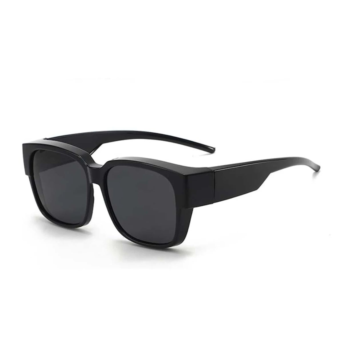 VOPHA Fit Over Sunglasses UV400 Wrap-Around Unisex T01 Fit Over Sunglasses Qst T02-1PC-Black