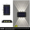 Solar Wall Lamp Outdoor Waterproof LED Fence Light Solar Outdoor Wall Light Qme white