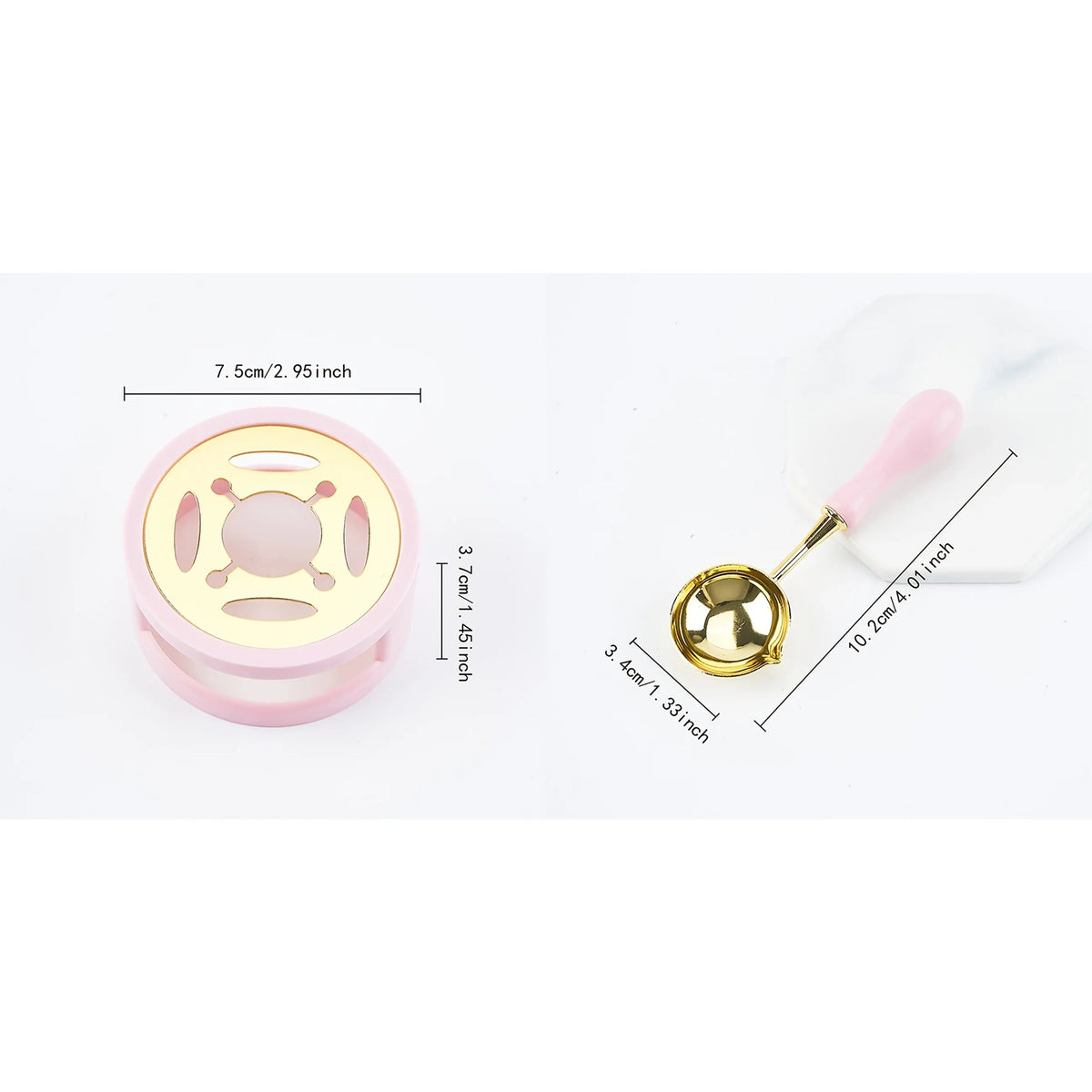 Wax Seal Stamp Kit with Warmer & Melting Spoon for Envelopes Wax Seal Stamp Kit Qme