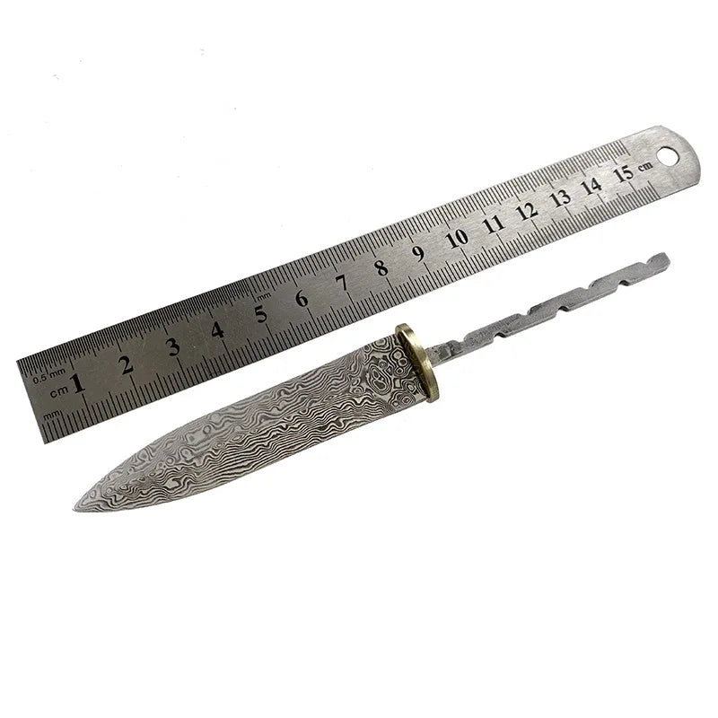 Damascus Steel Pu'er Tea Knife Blank – DIY Cutter Tool Tea Knife Blank Qst
