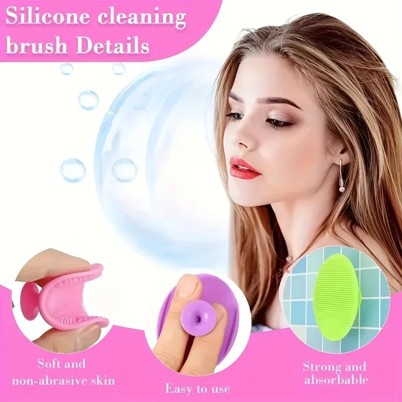 Silicone Facial & Body Exfoliating Brush | Daily Cleanser Exfoliating Skin Brush Qme