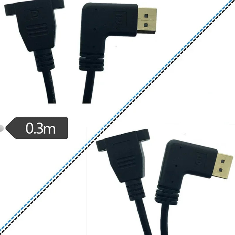 DisplayPort 1.2 Male to Female Locking Extension Cable 4K DisplayPort Extension Cable Qme