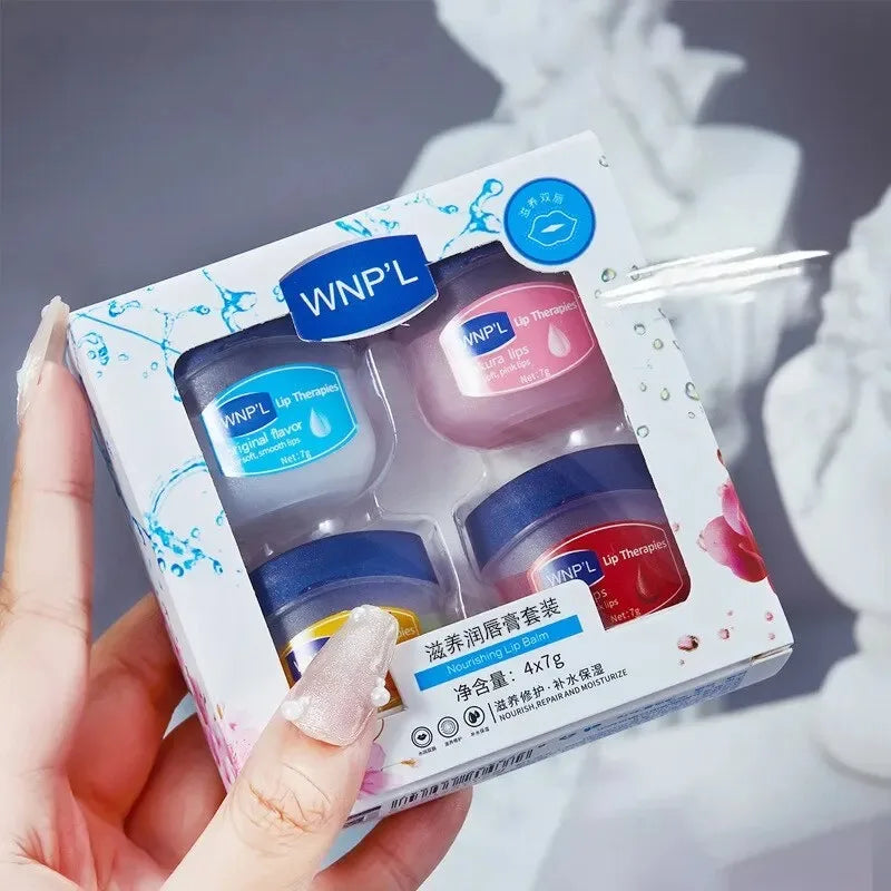 REAROYA Natural Plant Jelly Lip Balm Set (4/6/8pc) | Moisturizing Lip Balm Set Qst 4pcs