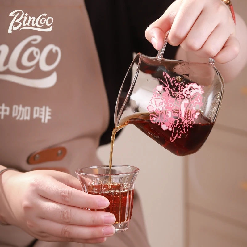 Bincoo Heartbeat Glass Pour Over Coffee Set – Borosilicate Pour Over Coffee Set Qst