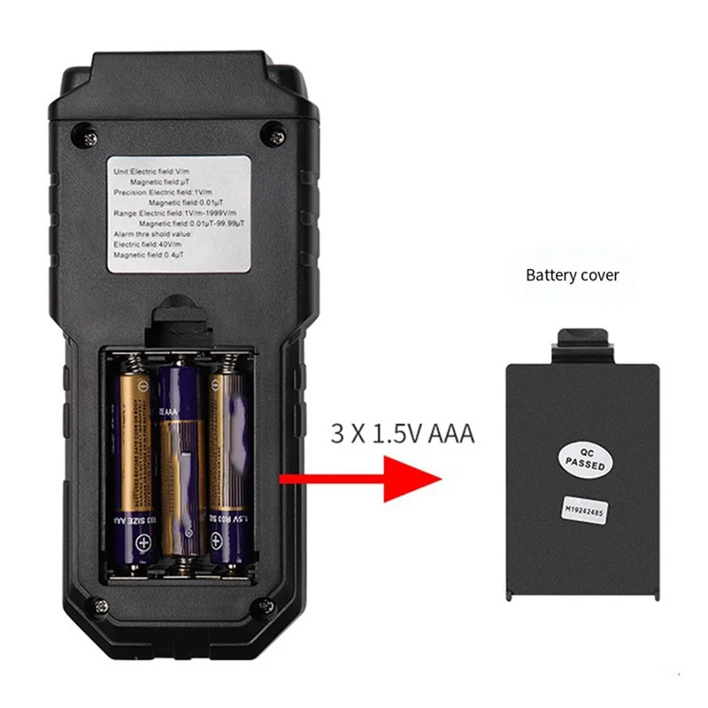 EMF Electromagnetic Radiation Detector – Electric Field Survey Meter EMF Radiation Detector Qme