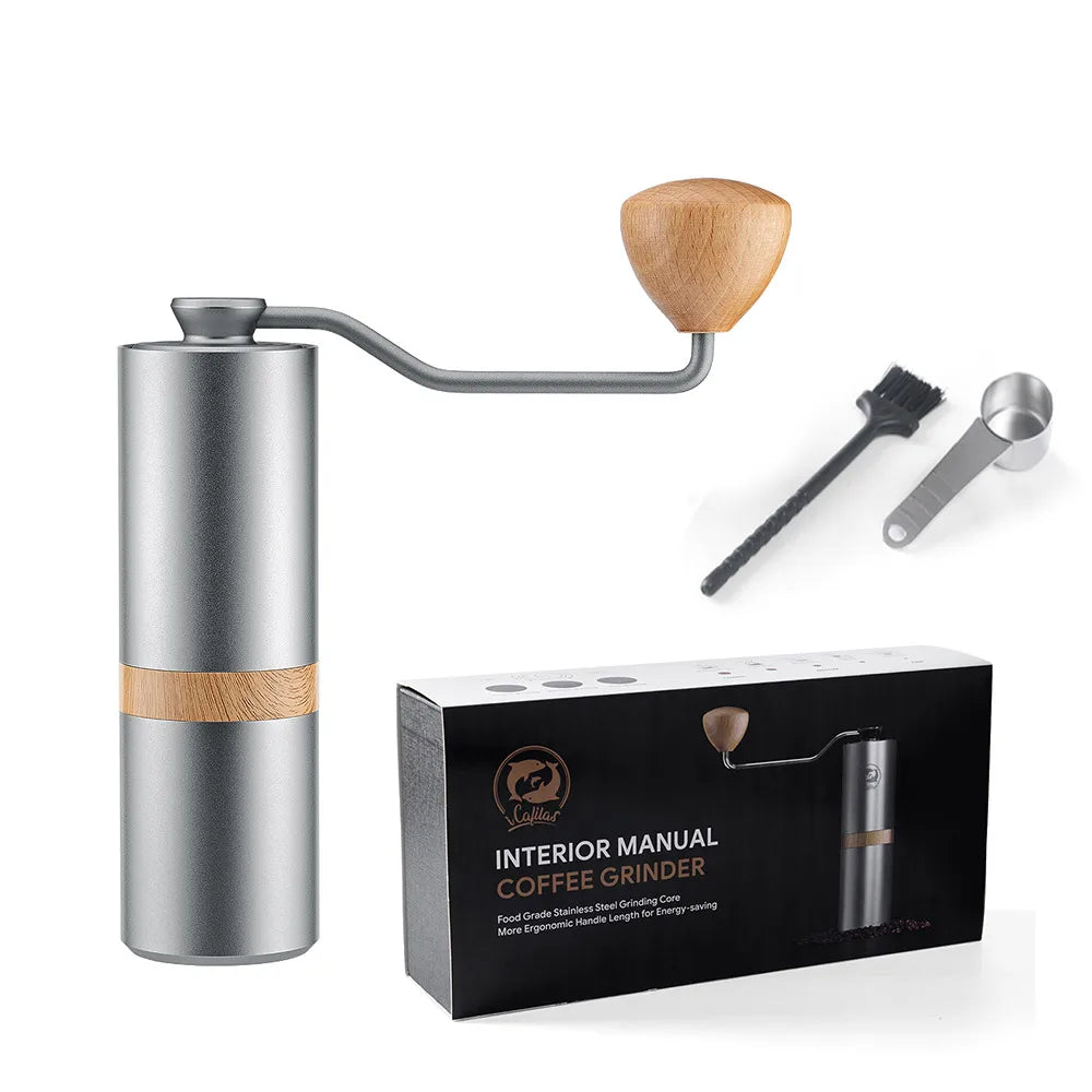 RECAFIMIL Manual Coffee Grinder – 5-Burr Stainless Steel Hand Mill Manual Coffee Grinder Qst coffee grinder