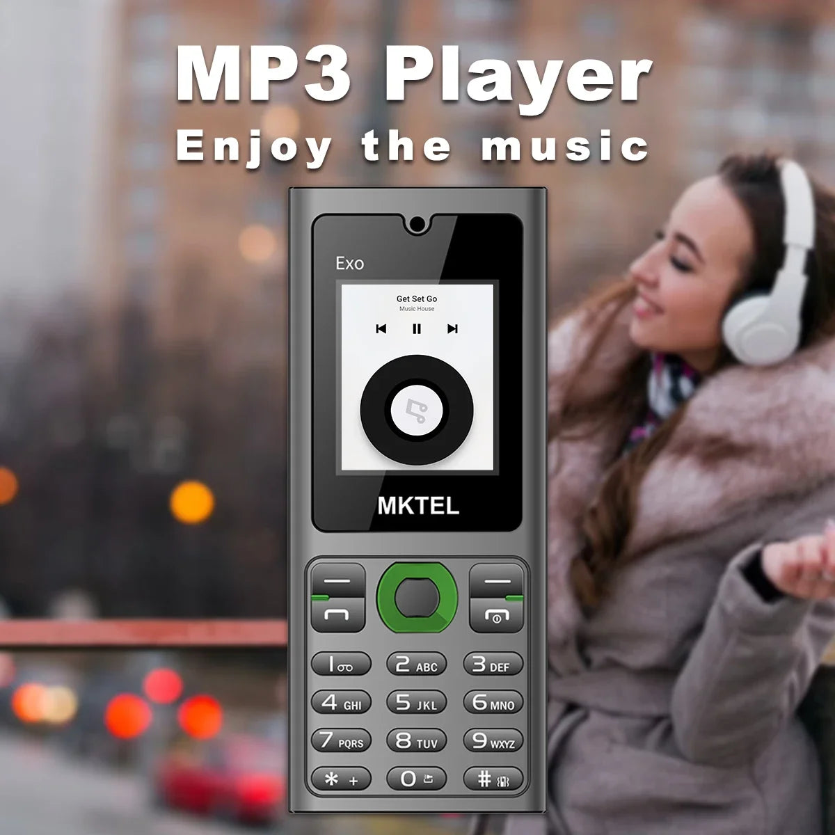 MKTEL EXO Dual SIM Feature Phone 1.77" Display – Senior Mobile Dual SIM Feature Phone Qme