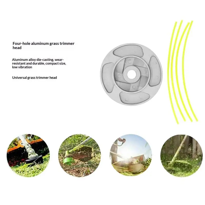 4 Nylon Lines Brush Cutter Strimmer Head – Universal Fit Strimmer Replacement Head Qme