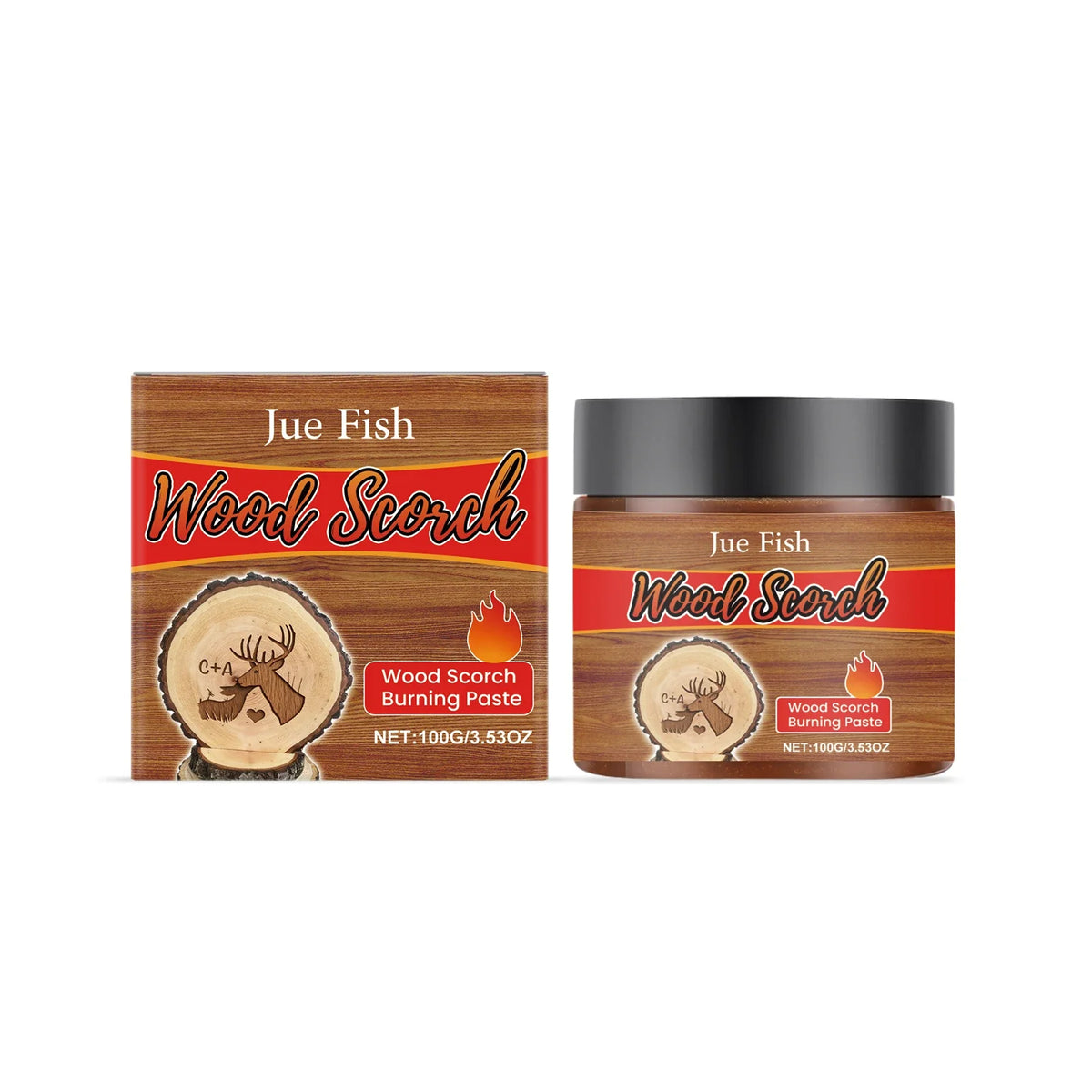 Wood Scorch Burning Paste – DIY Pyrography & Craft Art Pyrography Craft Paste Qme 100g Boxed