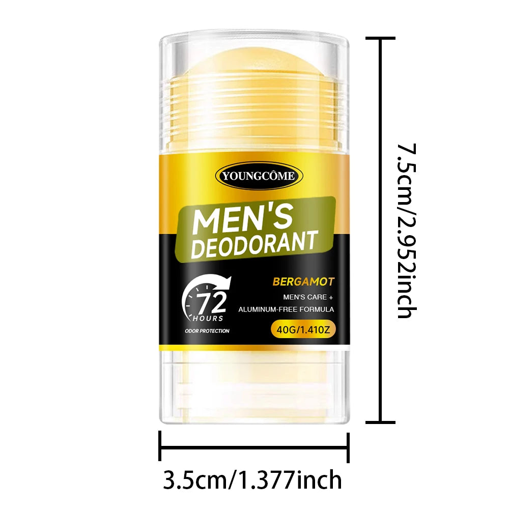 YOUNGCOME Men's 72H Deodorant Stick – Cinnamon Scent Men's Deodorant Stick Qst Cinnamon