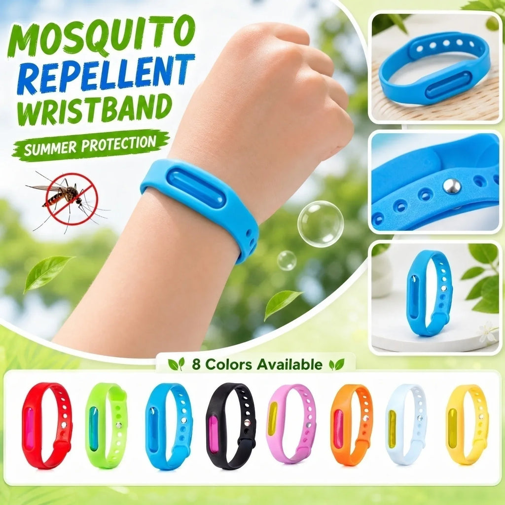 Mosquito-Repelling Essential Oil Bracelet | Waterproof Silicone Insect Repellent Bracelet Qme
