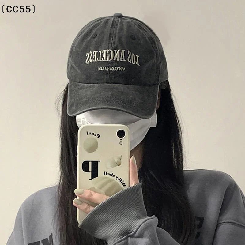 Retro Washed Denim Baseball Cap – Wide Brim Sun Hat Denim Baseball Cap Qst
