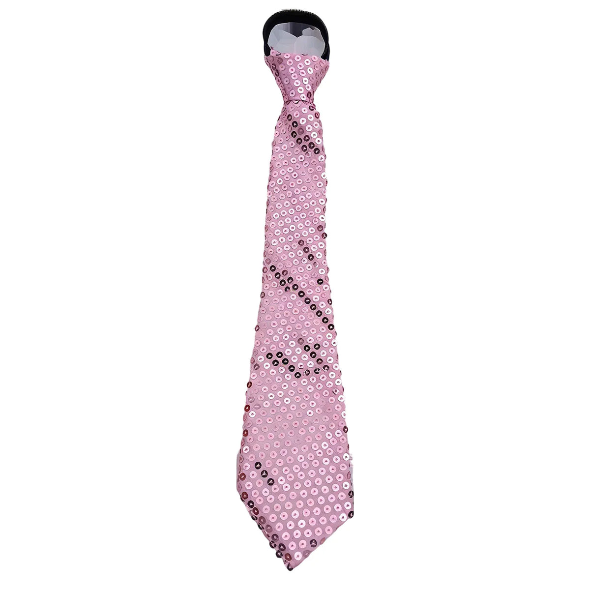 Shiny Sequin Necktie – Glitter Stage & Prom Tie Men Women Sequin Necktie Qme Pink