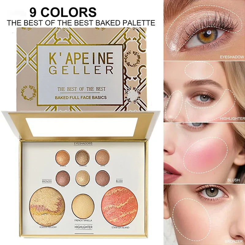 All-in-One Makeup Palette – Eyeshadow, Contour, Blush & Highlight All-in-One Makeup Palette Qme