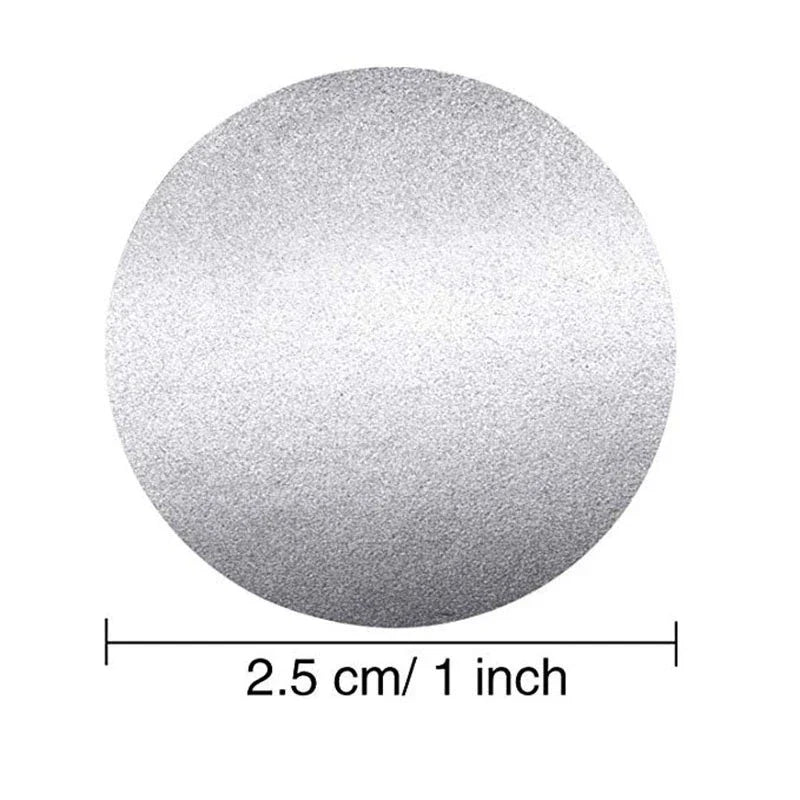 300pcs Round Gold Silver Scratch Label Stickers | Self-Adhesive Scratch Label Stickers Qme