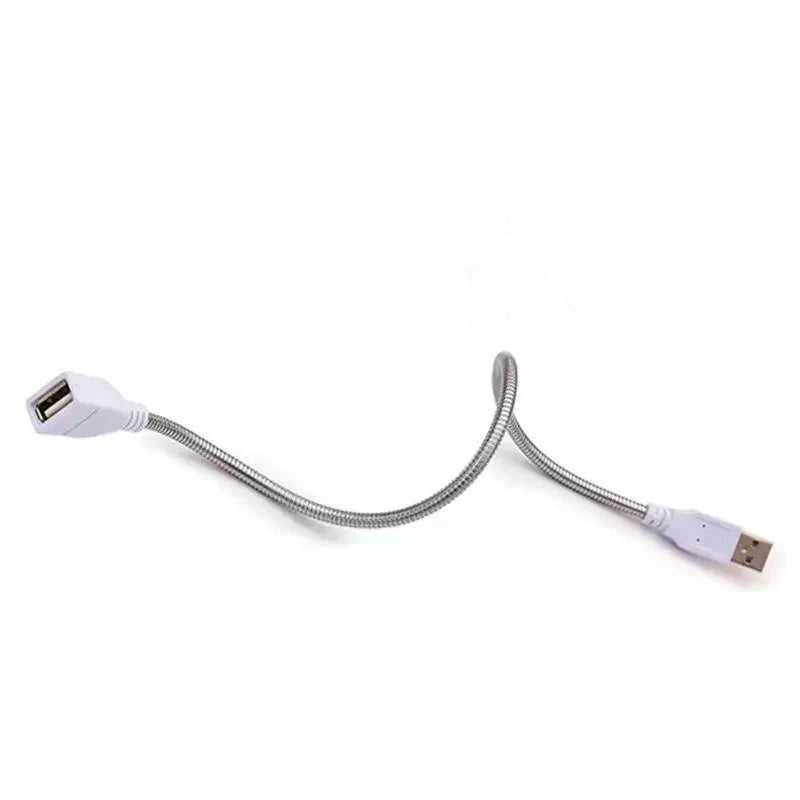 Flexible Metal Hose USB Desk Lamp Power Extension Cable 20cm USB Extension Cable Qme