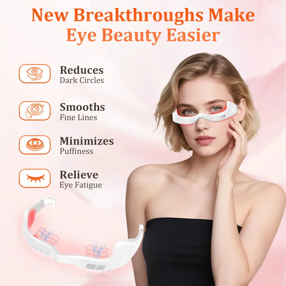3D Eye Massager – Red Light Therapy & Microcurrent Eye Care Eye Massager Device Qst