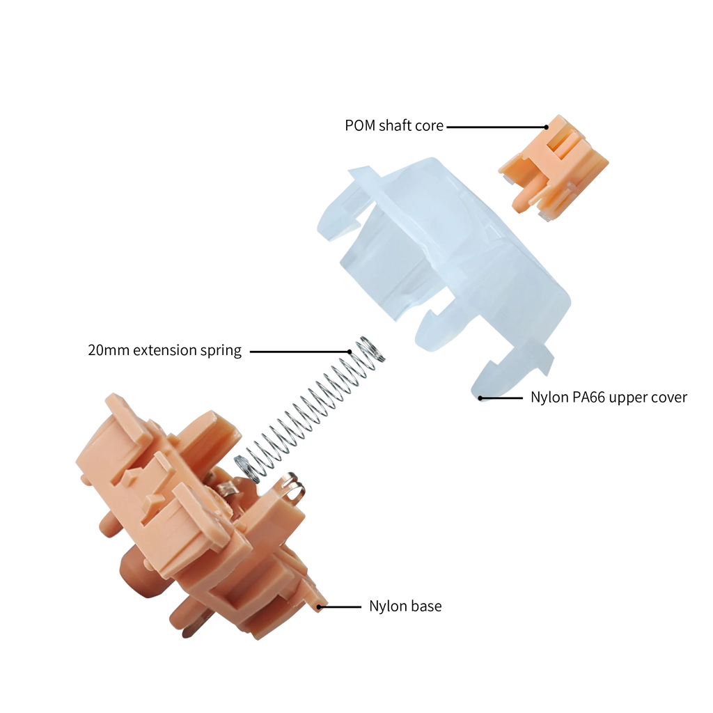 Chosfox Outemu Yichu Silent Linear RGB 5-Pin Hot-Swap Switch Mechanical Keyboard Switch Qme