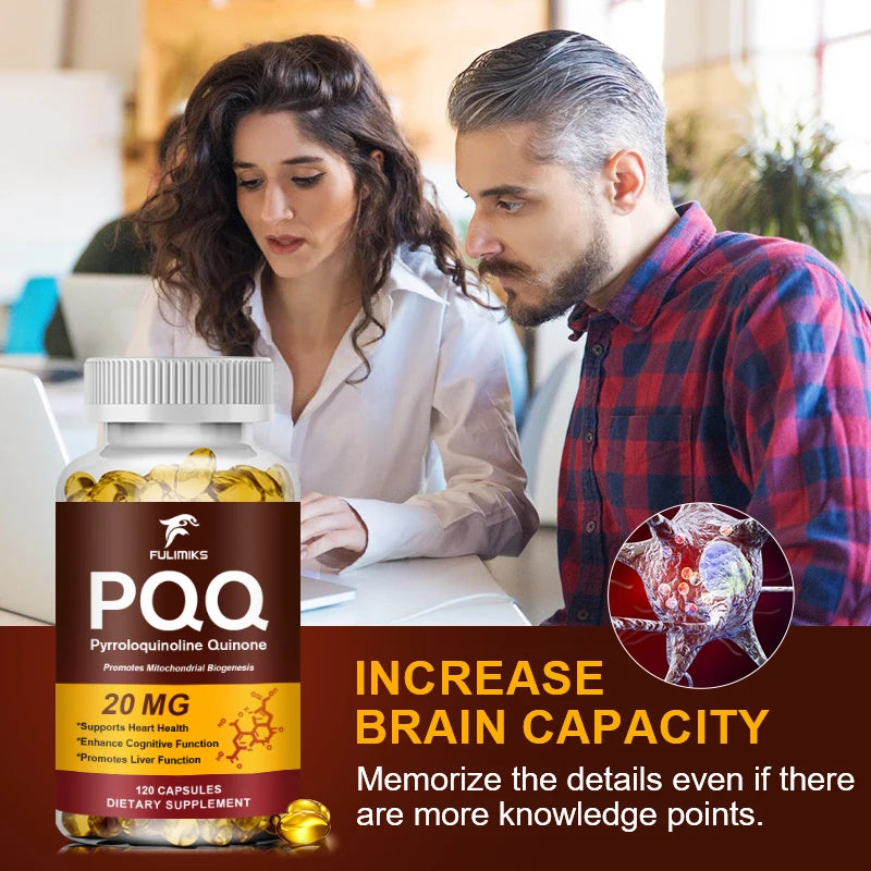 FULIMIKS Brain Support – PQQ, Bacopa & L-Theanine | 120 Caps Brain Support Supplement Qst