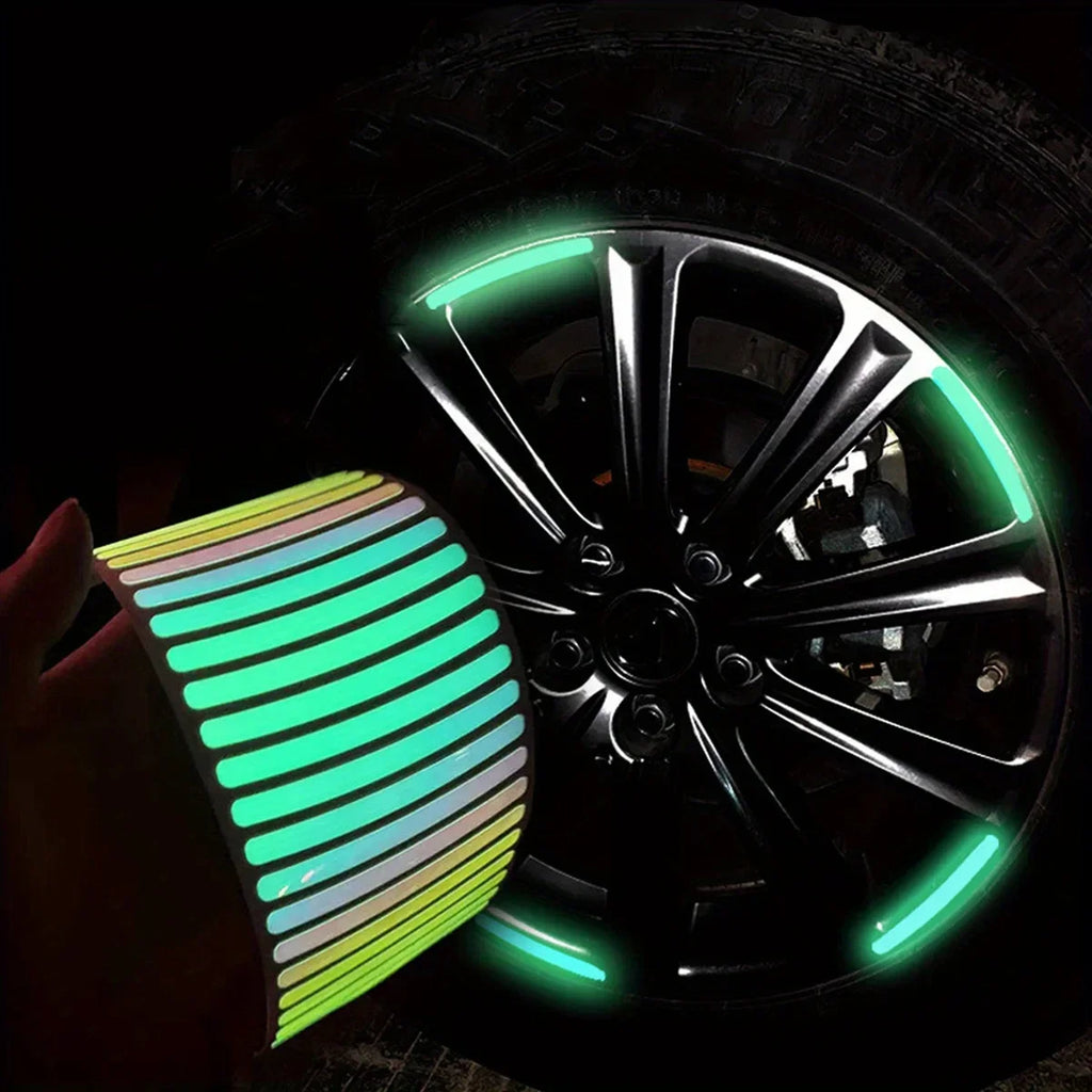 20 Colored Reflective Strips Self-Adhesive Car & Moto Stickers Reflective Car Stickers Qme