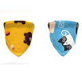 Triangle Pet Drool Bib | Collar-Free Water-Absorbing Linen Pet Drool Bib Qme 2pcs Bear Cat XL