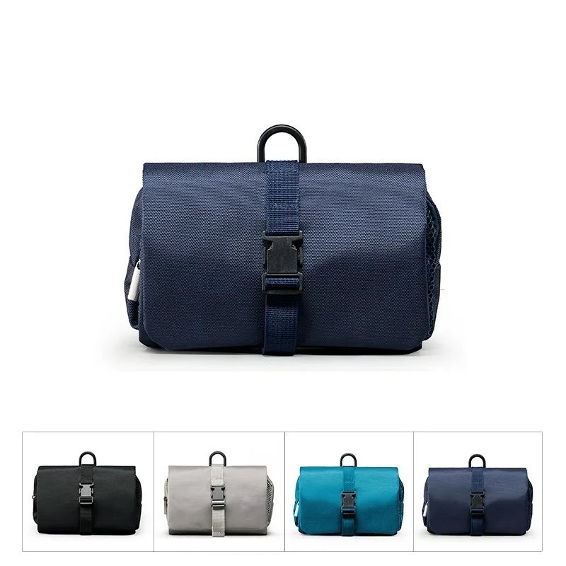 Large Folding Toiletry Bag with Hook | Travel Cosmetic Organizer Travel Toiletry Bag Qme