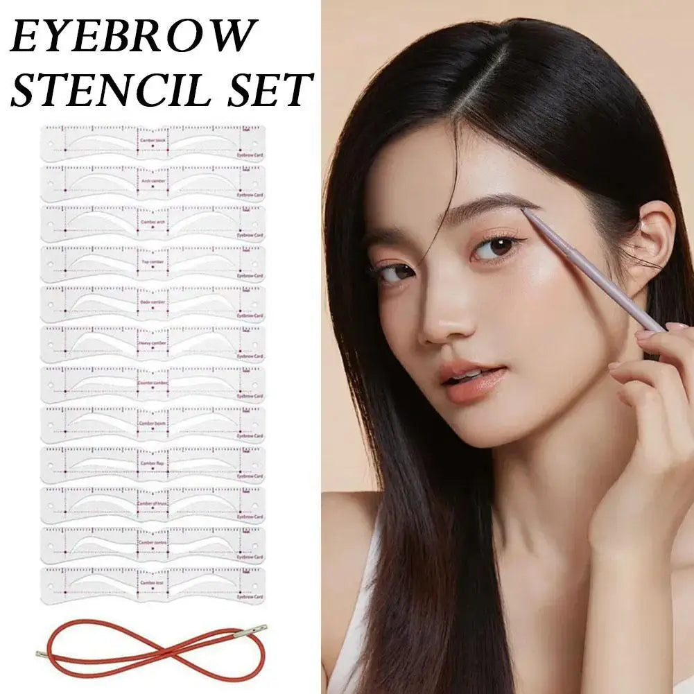 Eyebrow Stencil Set – Soft PVC Brow Template Cards & Stickers Eyebrow Stencil Set Qme
