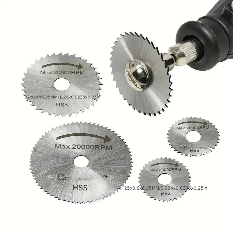 6-Piece Mini HSS Circular Saw Blade Set – Precision Cutting Circular Saw Blade Set Qme