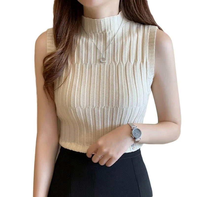 Women's Ribbed Halter Crop Tank Top | 8 Colors | One Size Halter Crop Tank Top Qme